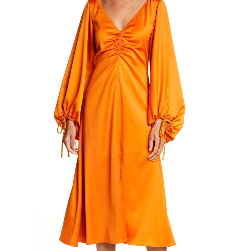 STAUD Orange Sofia Dress - Never Worn Before